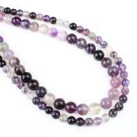 Purple Fluorite Beads, Round purple Approx 1mm Approx 14.9 Inch 