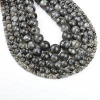Labradorit Perlen, rund, verschiedene Größen vorhanden, schwarz, Bohrung:ca. 1mm, Länge:ca. 14.9 ZollInch, verkauft von Strang