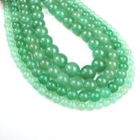 Perle en aventurine verte, Rond, normes différentes pour le choix, vert Environ 1mm Environ 14.9 pouce, Vendu par brin