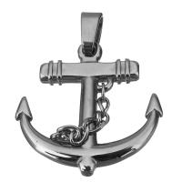 Roue de navire en acier inoxydable et pendentif d’ancrage, ancre, bijoux de mode & noircir Environ Vendu par PC
