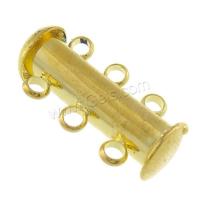 Brass Slide Lock Clasp, Zinc Alloy, Column, plated Approx 2mm 