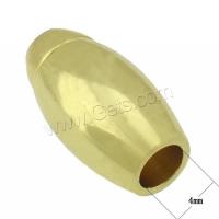 Brass Magnetic Clasp, Oval, plated Approx 4mm 