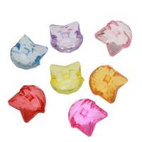 Pendentifs acryliques en translucides, Acrylique, chat, DIY & transparent, couleurs mélangées Environ 3mm, Environ Vendu par sac