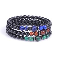 Tiger Eye Stone Bracelets, with Elastic Thread, fashion jewelry & Unisex 6mm 