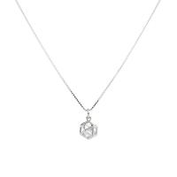 Brass Cubic Zirconia Necklace, with Cubic Zirconia, fashion jewelry & for woman, white, 40+5cmx0.7cm 