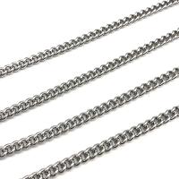 Stainless Steel Oval Chain, DIY, original color, 4.5mm,1.2mm 