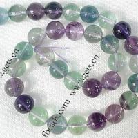 Fluorite Beads, Natural Fluorite, Round, natural Grade A .5 Inch 