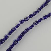 Lampwork Beads, Round, blue, 10mm Approx 1mm Approx 18.5 Inch, Approx 
