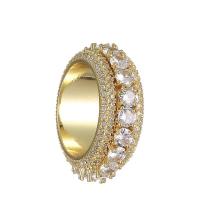 Cubic Zircon Brass Finger Ring, plated, fashion jewelry & Unisex & with cubic zirconia 