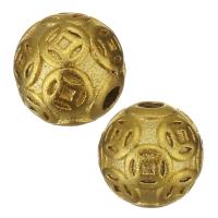 Brass Jewelry Beads, Round, gold color plated, fashion jewelry Approx 3mm 