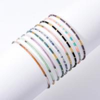 Bracelets de Woven Ball En alliage de zinc, Seedbead, avec alliage de zinc, bijoux de mode & pour femme, plus de couleurs à choisir, 16-22cm, Vendu par brin