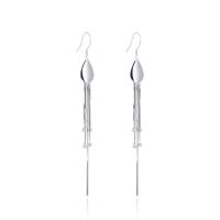 Sterling Silver Drop Earring, 925 Sterling Silver, Tassel, platinum plated, fashion jewelry & for woman 