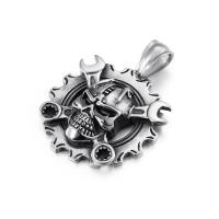 Stainless Steel Star Pendant, 316L Stainless Steel, Skull, plated, DIY, metallic color plated 