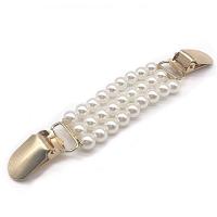 Zinc Alloy Collar Bar, with Plastic Pearl, plated, fashion jewelry & for woman 