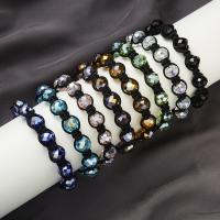 Crystal Woven Ball Bracelets, Wax Cord, with Crystal Hot Fix, fashion jewelry & Unisex 10mm 
