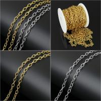 Stainless Steel Oval Chain, plated, fashion jewelry 