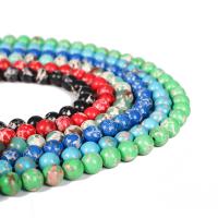 Synthetische Türkis Perlen, rund, verschiedene Größen vorhanden, keine, Länge:ca. 15.5 ZollInch, verkauft von Strang