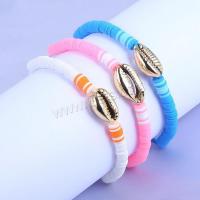 Dyed Shell Bracelet, bracelet, painted, three pieces & braided bracelet & adjustable & for woman 12mm 