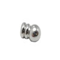 Stainless Steel End Caps, Unisex, silver color 