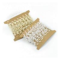 Plastic Pearl Bead Garland Strand, with Fishing Line 3mm 