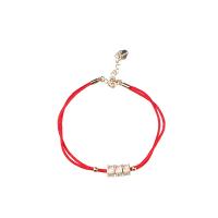 Fashion Zinc Alloy Bracelets, with Polyester Cord, plated, fashion jewelry & for woman nickel, lead & cadmium free, 55mm 