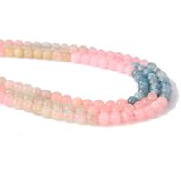 Morganit Perlen, rund, poliert, DIY & verschiedene Größen vorhanden, gemischte Farben, Länge:ca. 15 ZollInch, verkauft von Strang