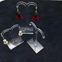 Plastic Earring Display, Organic Glass, with Polypropylene(PP), three pieces & for woman, clear, 80 x 55mm,95 * 55mm,115 * 55mm 