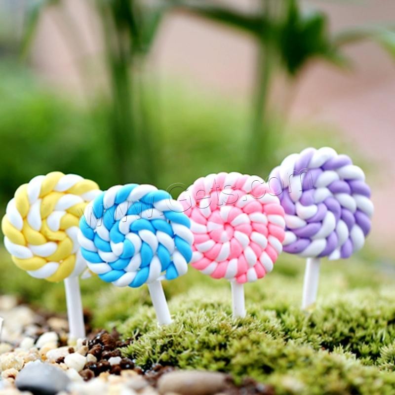 Polymer Clay Cabochon, Lollipop, Mini & cute & DIY & different size for choice, more colors for choice, 10PCs/Bag, Sold By Bag