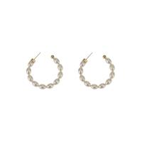 Plastic Pearl Zinc Alloy Earring, with Zinc Alloy, plated, fashion jewelry & for woman, 38mm 