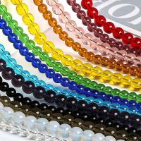 Perles de verre translucide, Rond, poli, DIY & normes différentes pour le choix, plus de couleurs à choisir Environ 15 pouce, Vendu par brin