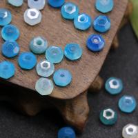 Natürliche blaue Achat Perlen, Blauer Achat, poliert, DIY & facettierte, 5x8mm, Bohrung:ca. 2mm, verkauft von PC
