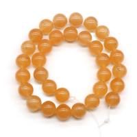 Chalzedon Perle, rund, poliert, DIY & verschiedene Größen vorhanden, orange, Länge:ca. 15.7 ZollInch, verkauft von Strang