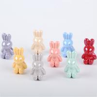 Pearlized Acrylic Beads, Rabbit, use for DIY cell/Key chain/Headdress/brooch Approx 3mm 