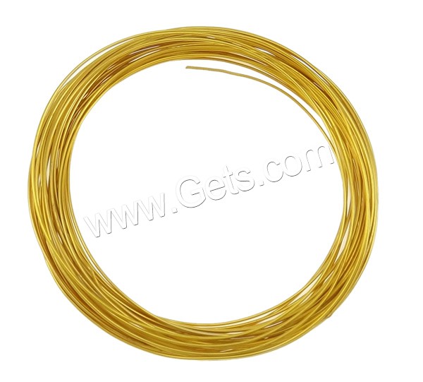Aluminum Wire, electrophoresis, more sizes for choice, golden, Length:5 m, Sold By PC