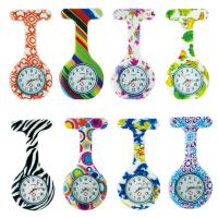 Hängende Uhr, Silikon, chinesische Bewegung, Kunstdruck, wasserdicht & verschiedene Muster für Wahl & für Frau, keine, 25x9mm, verkauft von PC