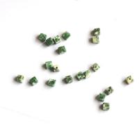 grüner Punkt Stein Ohranhänger Zubehör, Quadrat, kann auch als Haarschmuck oder Handy DIY Dekoration verwendet werden, grün, 4x4x4mm, 50PCs/Tasche, verkauft von Tasche