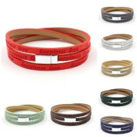 PU Leather Cord Bracelets, fashion jewelry 5mmx56.5 