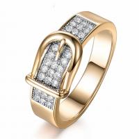El anillo de dedo unisex, cuproníquel, chapado, unisexo & diverso tamaño para la opción & con diamantes de imitación, libre de níquel, plomo & cadmio, Vendido por UD