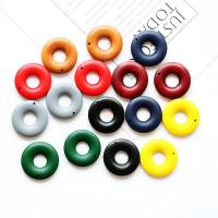 Wood Earring Drop Component, Donut, use for DIY cell/Key chain/Headdress/brooch & handmade & hollow 3cm 
