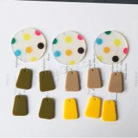 Acrylic Hanging Decoration, Polka Dot & also can be used as hair accessories or cellphone DIY decoration 