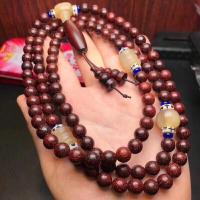 Sandalwood Necklace, with Cotton Thread, handmade, for Canon cp910/1200 and HITI prinhome & fashion jewelry, 6mm 