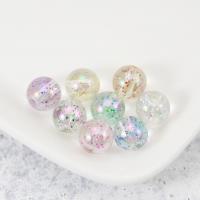 Confetti Resin Beads, Round, plated, DIY 