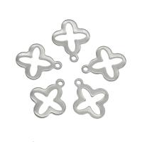 Stainless Steel Pendants, 304 Stainless Steel, Flower, original color Approx 1mm 