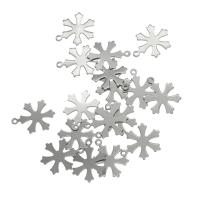 Stainless Steel Pendants, 304 Stainless Steel, Snowflake, original color Approx 1mm 