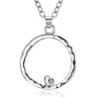 Zinc Alloy Necklace, for woman, silver color 