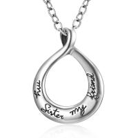 Zinc Alloy Necklace, for woman, silver color 