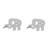 Stainless Steel Pendants, 304 Stainless Steel, Elephant, silver color 10/Bag 