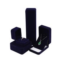 boîtes à bijoux en velours, Boîte de velours, Portable & durable & styles différents pour le choix, bleu, protéger l'environnement, sans nickel, plomb et cadmium, Vendu par PC