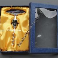 Murano Wein Korkenzieher, Lampwork, mit Zinklegierung, Goldsand, 60x20x10.5mm, verkauft von Box