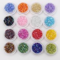 Transparent Color lined Glass Seed Beads, Hexagon Bugles, AB color plated, DIY 